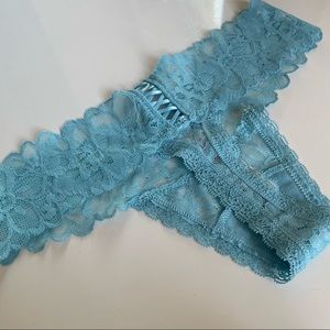 VICTORIA’S SECRET blue lace thong